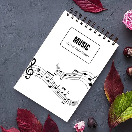 Simple Music Design Customized Photo Printed Notepad
