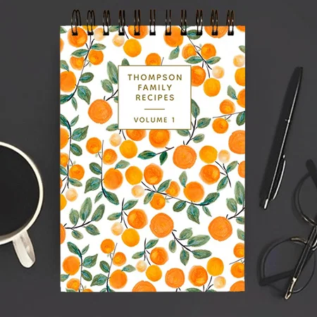 Watercolor Orange Citrus Customized Photo Printed Notepad