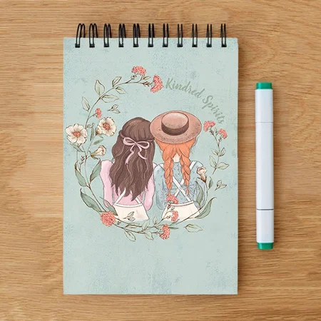 Green Floral Customized Photo Printed Notepad