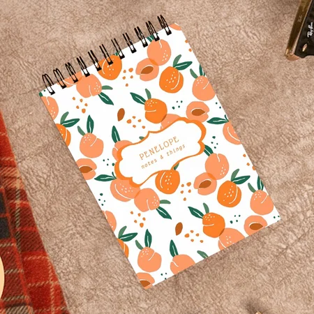 Summery Sweet Peach Pattern Customized Photo Printed Notepad