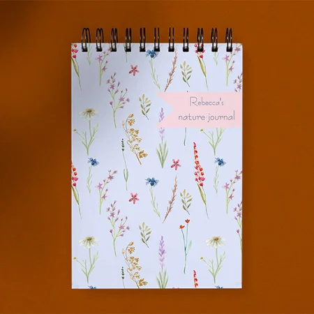 Pretty watercolor Wildflower Customized Photo Printed Notepad