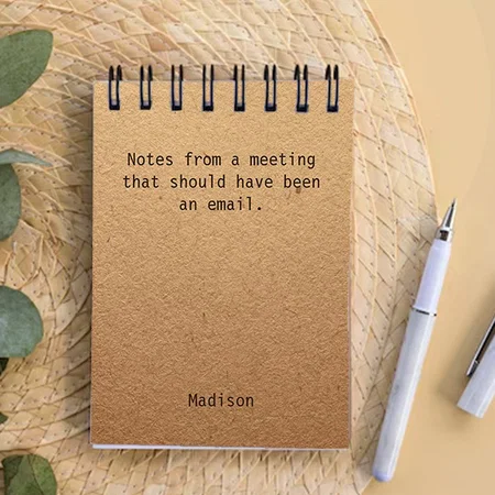 Funny Quotes Customized Photo Printed Notepad