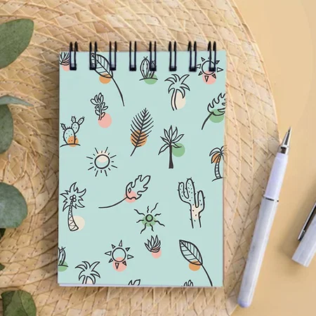 Palm Springs Theme Summer Pattern Customized Photo Printed Notepad