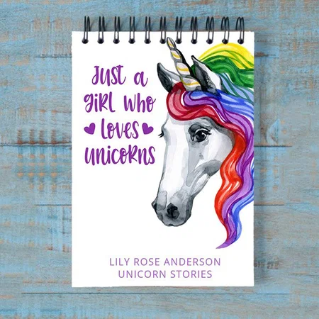 Watercolor Unicorn With Name Customized Photo Printed Notepad