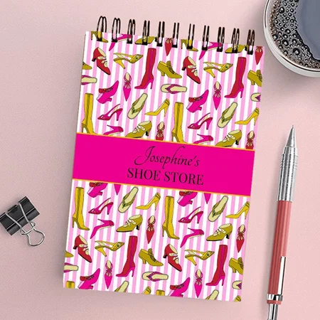 Pretty Women's Stiletto High Heeled Shoes Pattern Customized Photo Printed Notepad