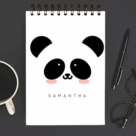 Cute Kawaii Panda Design Customized Photo Printed Notepad