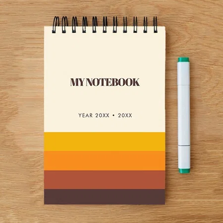 Watercolor Line Art Retro Design Customized Photo Printed Notepad
