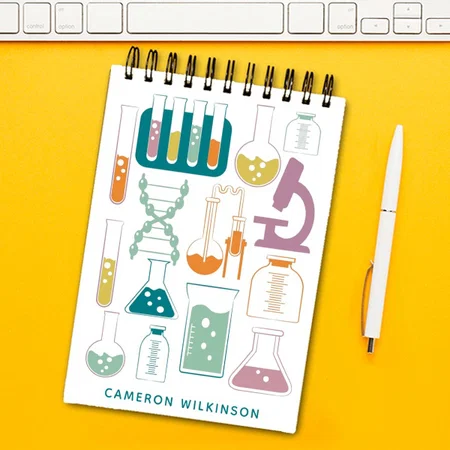 Fun Science Chemistry Laboratory Artwork Customized Photo Printed Notepad