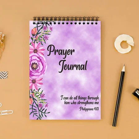 Soft Purple Floral Customized Photo Printed Notepad