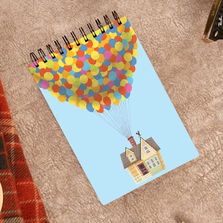 Balloon House Pastel Customized Photo Printed Notepad