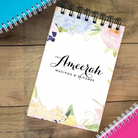 Pastel Spring Flowers Customized Photo Printed Notepad