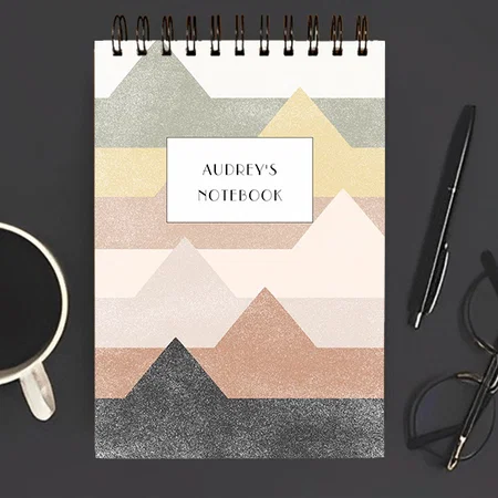 Abstract Mountains Design Customized Photo Printed Notepad