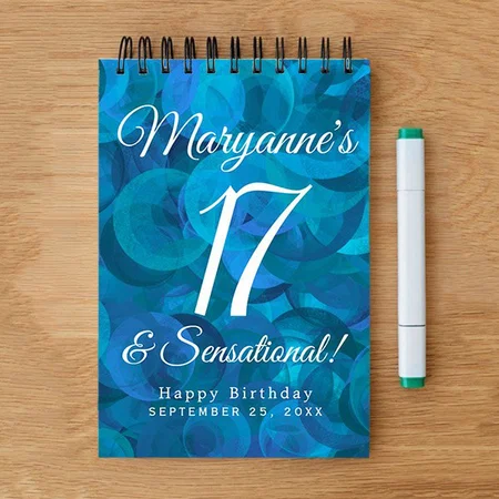 Ocean Blue Sensational Birthday Customized Photo Printed Notepad