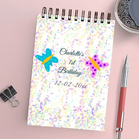 Cartoon Butterflies Design Customized Photo Printed Notepad