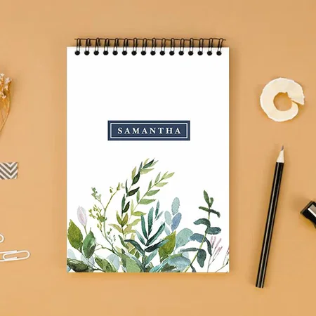 Summer Greenery Design Customized Photo Printed Notepad