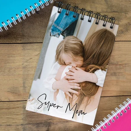 Modern Photo Super Mom Customized Photo Printed Notepad