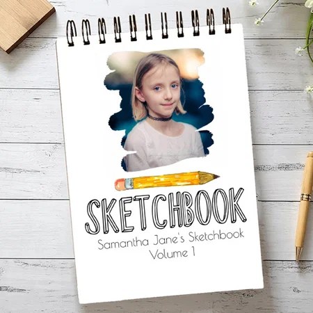 Cute Personalized Kid Sketchbook Customized Photo Printed Notepad