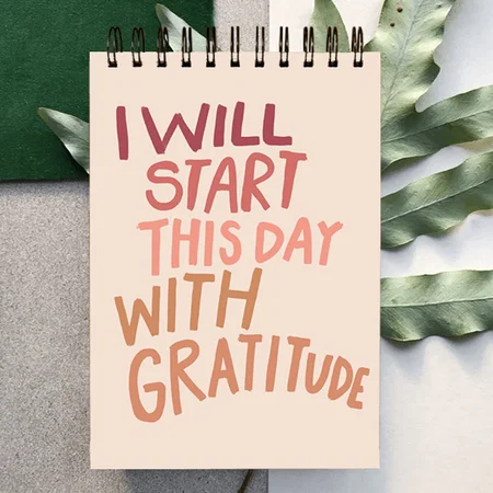 I Will Start This Day with Gratitude Customized Photo Printed Notepad