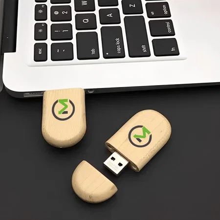 Capsule Shape Wood Custom Printed USB Pen Drive Customized Pen Drive USB Storage Drive