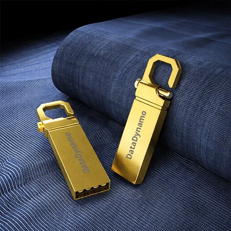 Gold Hook Design Metal Custom Printed USB Pen Drive Customized Pen Drive USB Storage Drive