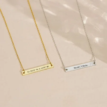 Minimalist Bar Name Customized Name Necklace Pendants