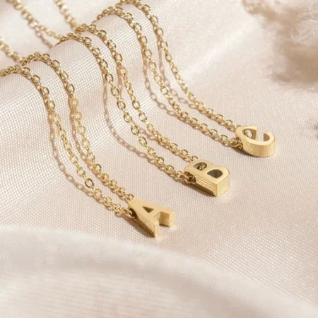 Initial Text Customized Name Necklace Pendants