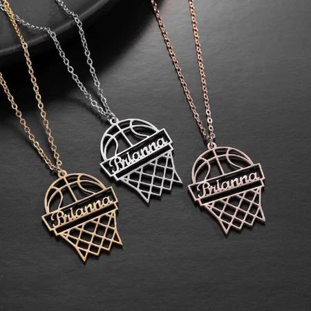 Basketball Name Customized Name Necklace Pendants