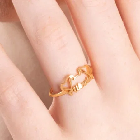 Cute Customized Unisex Name Rings