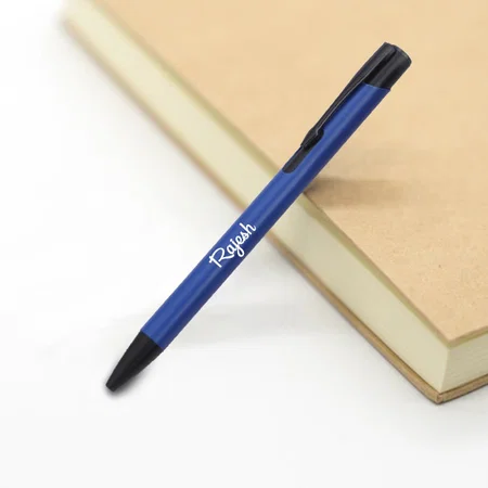 Blue Customized Metal Pen for Corporate Gifting