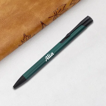 Green Customized Metal Pen for Corporate Gifting