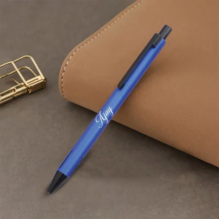 Blue Customized Metal Pen for Corporate Gifting