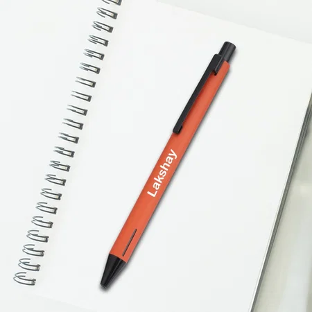 Orange Customized Metal Pen for Corporate Gifting