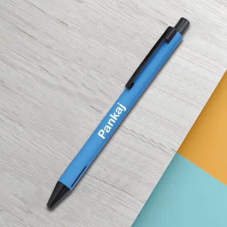 Blue Customized Metal Pen for Corporate Gifting