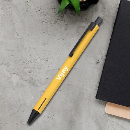 Yellow Customized Metal Pen for Corporate Gifting