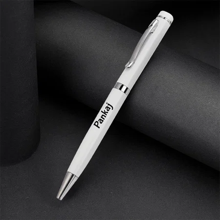 White Customized Metal Pen for Corporate Gifting
