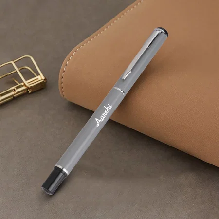 Grey Customized Metal Pen for Corporate Gifting