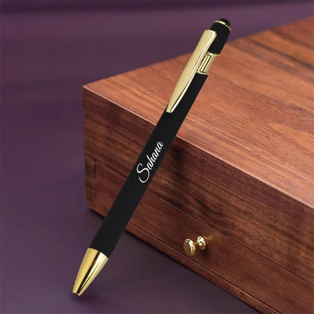 Black And Golden Customized Metal Pen for Corporate Gifting