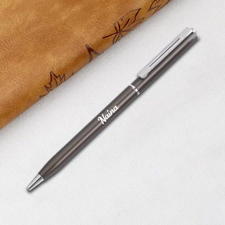 Brown Customized Metal Pen for Corporate Gifting