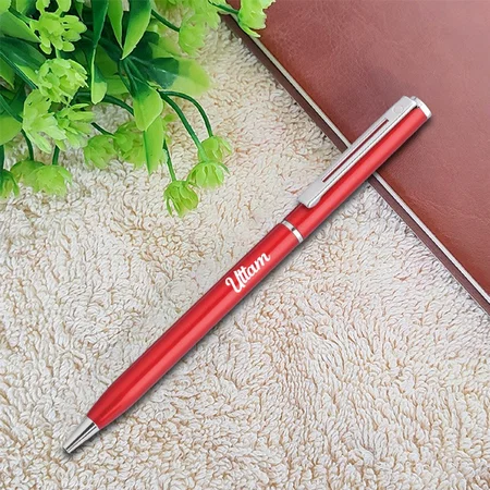 Red Customized Metal Pen for Corporate Gifting