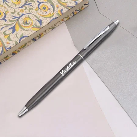 Grey Customized Metal Pen for Corporate Gifting