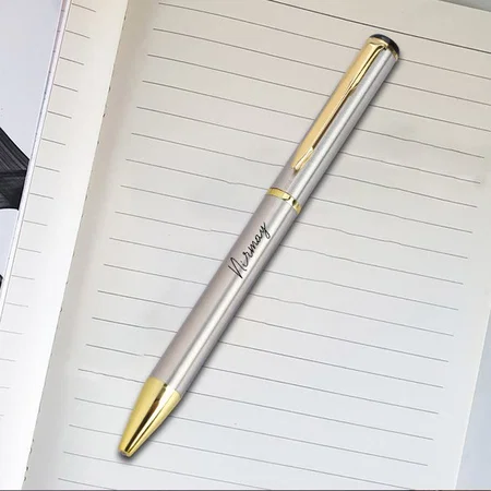 Silver And Golden Customized Metal Pen for Corporate Gifting