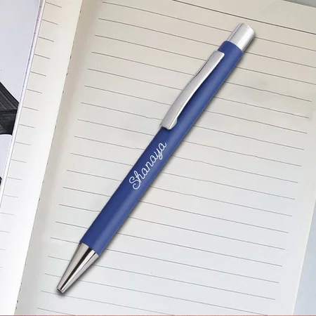 Blue Customized Metal Pen for Corporate Gifting