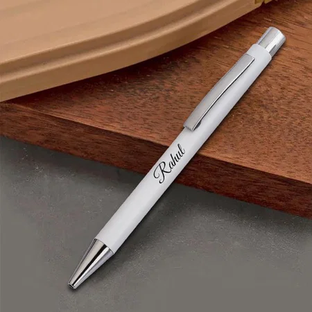 White Customized Metal Pen for Corporate Gifting