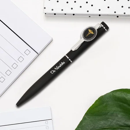 Black Doctor Design Customized Metal Pen for Corporate Gifting