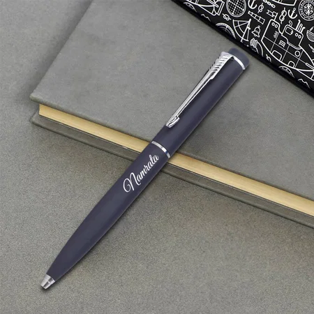 Navy Blue Customized Metal Pen for Corporate Gifting