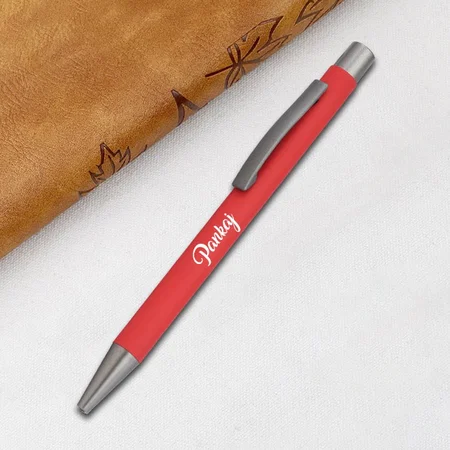 Red Customized Metal Pen for Corporate Gifting