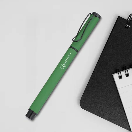 Green Customized Metal Pen for Corporate Gifting
