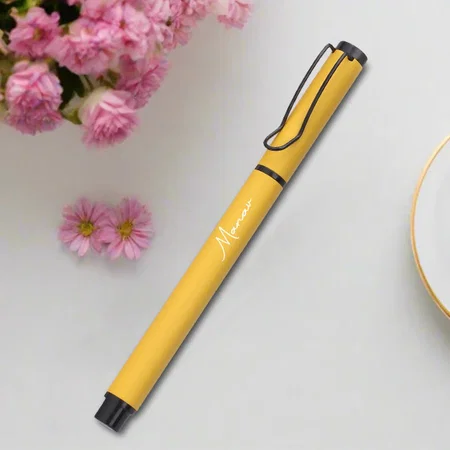 Yellow Customized Metal Pen for Corporate Gifting