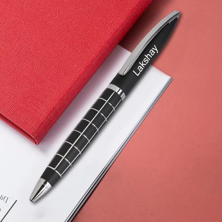 Black And Silver Customized Metal Pen