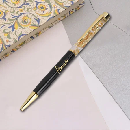 Black And Golden Customized Metal Pen